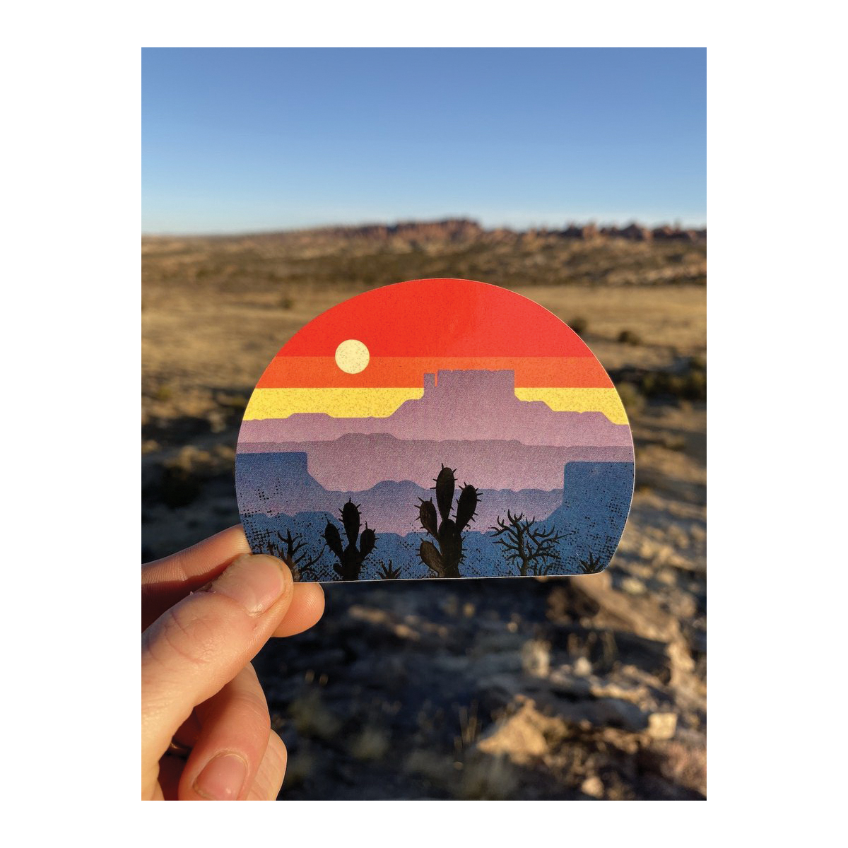 Sticker Art Desert Layers Art Sticker, 4 in L, 3 in W, Desert Layers - 4