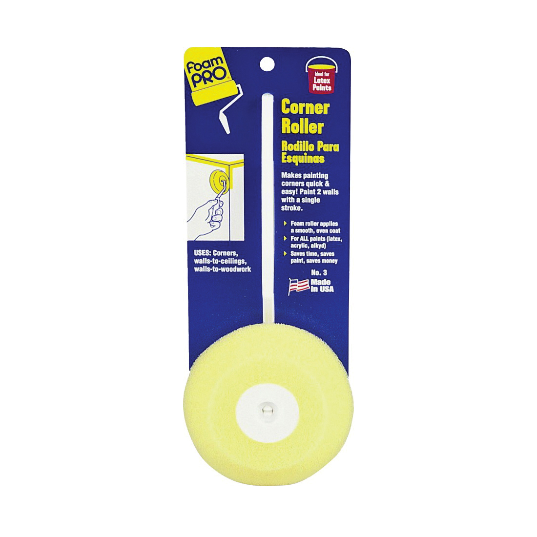 Foampro 3 Corner Roller, Foam Pad