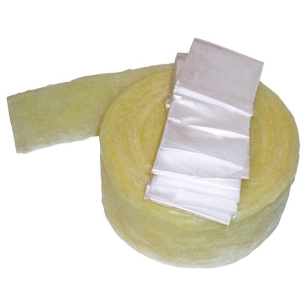 Frost King SP46 Pipe Wrap Kit, 25 ft L, 6 in W, 1/2 in Thick, Fiberglass - 2