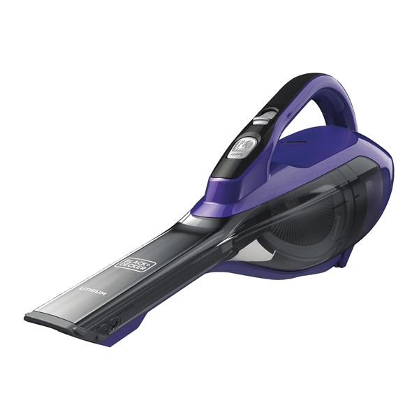 Black+Decker HLVA325JP07 Hand Vacuum, 10.8 V Battery, Lithium-Ion Battery, 2.5 Ah, Purple Housing - 5