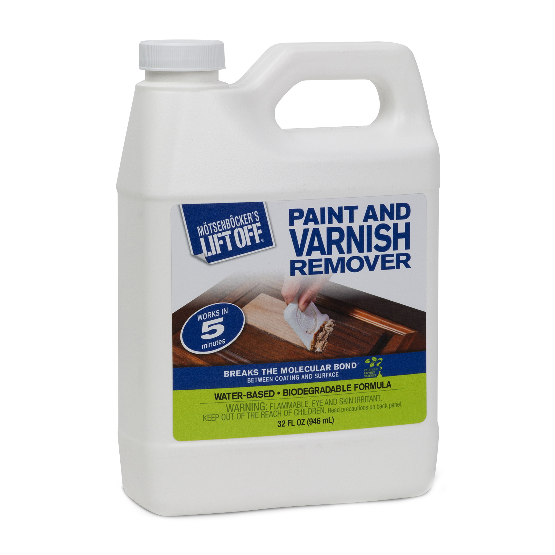Motsenbocker's Lift Off 41132 Paint and Varnish Remover, Liquid, Mild, Clear, 32 oz, Bottle - 3