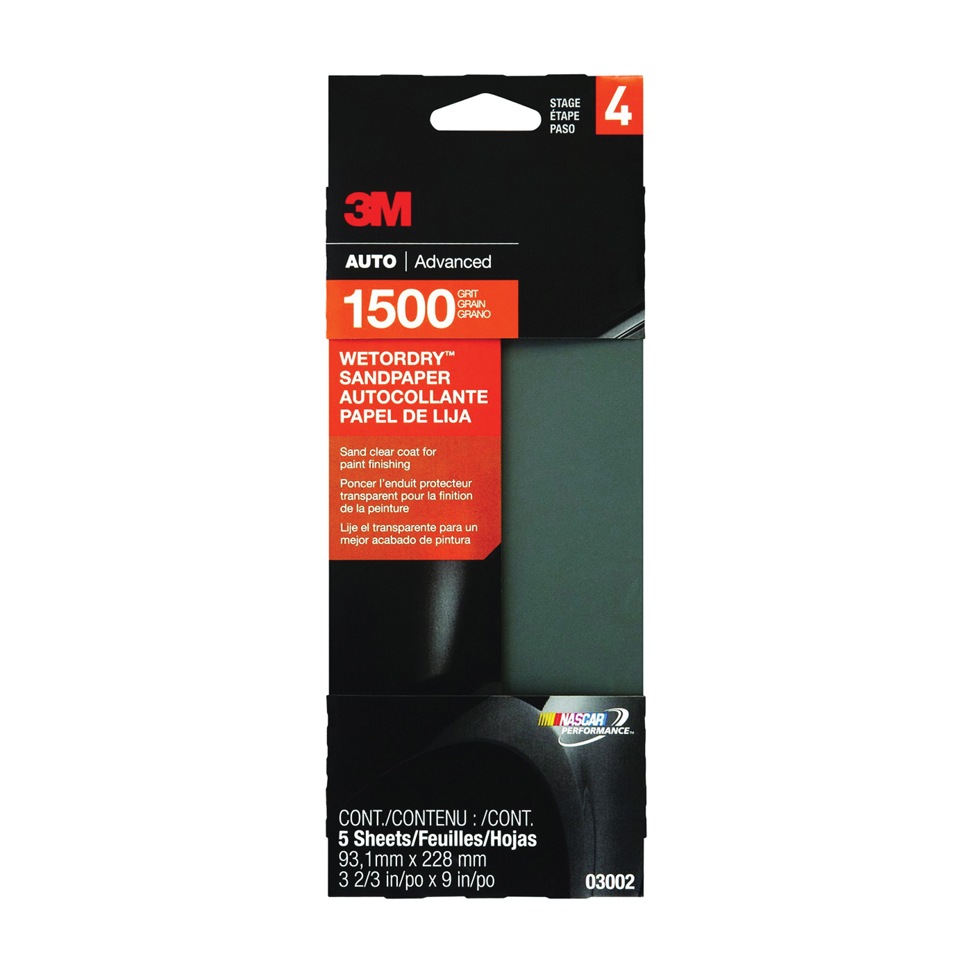 Bondo 03002 Wetordry Automotive Sandpapers, Aluminum Oxide, 3-2/3 x 9 in - 1