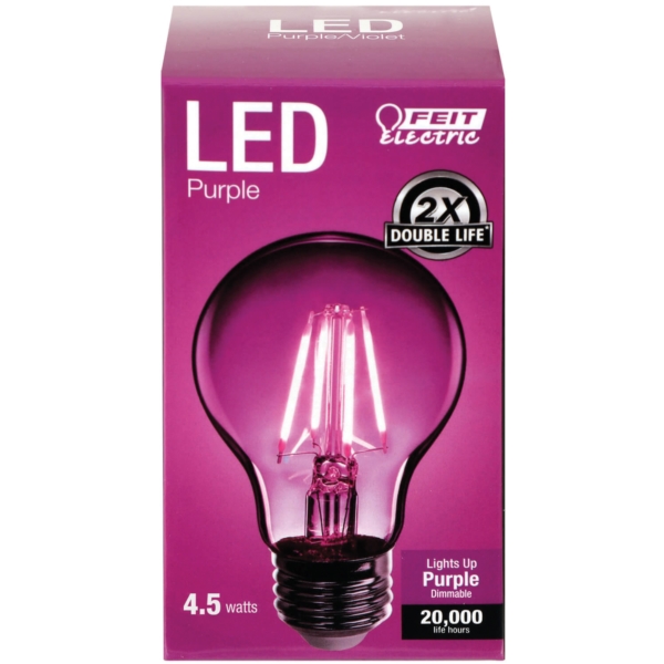 Feit Electric A19/TP/LED LED Bulb, 120 V, 450 Lumens, 4.5 W, A19 Lamp, 25 W Equivalent, E26 Lamp Base, Clear - 2