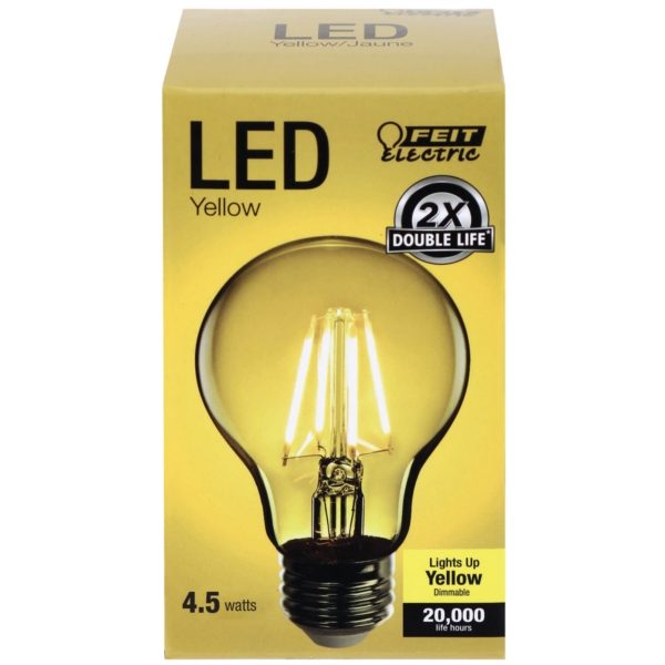 Feit Electric A19/TY/LED LED Bulb, General Purpose, 120 V, 4.5 W, A19 Lamp, 25 W Equivalent, E26 Lamp Base, Clear - 2