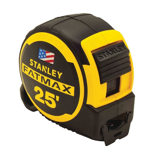 STANLEY FMHT36325S Tape Measure, 25 ft L Blade, 1-1/4 in W Blade, Steel Blade, ABS Case, Black/Yellow Case - 4