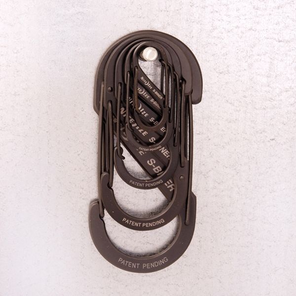 Nite Ize S-Biner Series SB2-03-01 Dual Carabiner, #2 Dia Ring, Stainless Steel - 2