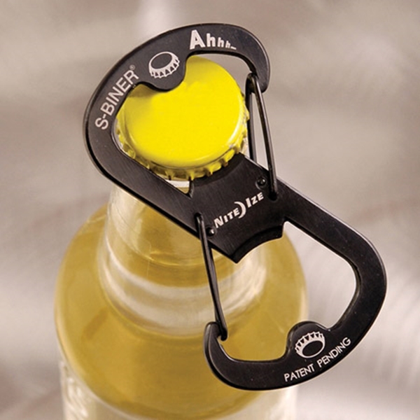 Nite Ize S-Biner Ahhh... SBO-03-01 Key Ring and Bottle Opener, Stainless Steel Case - 2