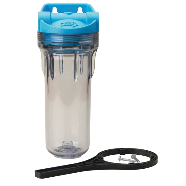 Pentair OMNIFilter Series WH5-S-S06 Filter Housing, 10 gpm, Polypropylene/Styrene Acrylonitrile, Clear Blue - 3