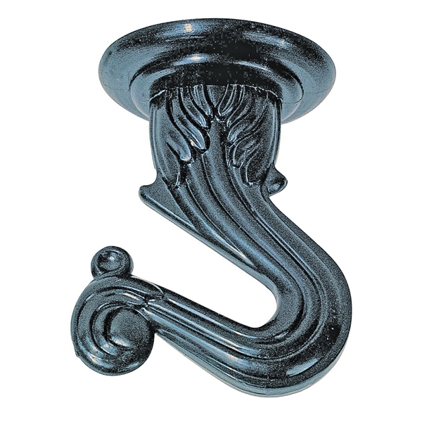 Westinghouse 7045200 Swag Hook, 1-1/2 in L, 1-1/4 in W, 1.06 in H, Metal, Black - 2
