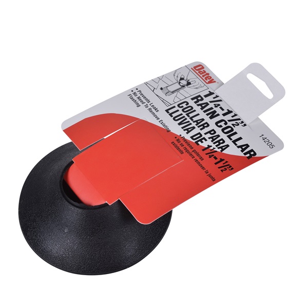 Oatey 14205 Rain Collar, 1-1/4 to 1-1/2 in Vent Hole, Rubber - 3