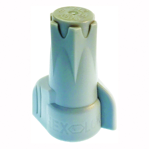 Gardner Bender Hex-Lok 19-2H2 Wire Connector, Gray, 14 to 6 AWG Wire, Copper Contact, Thermoplastic, 3/CD - 5