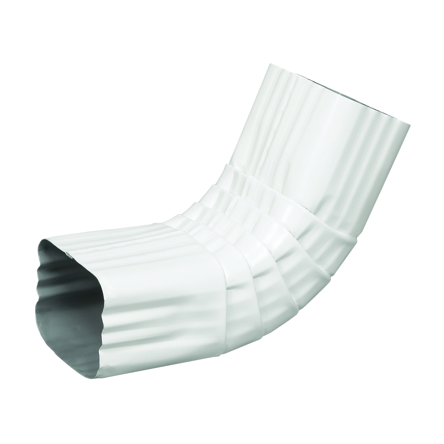 Amerimax 27064 Front Gutter Elbow, Aluminum, White - 1
