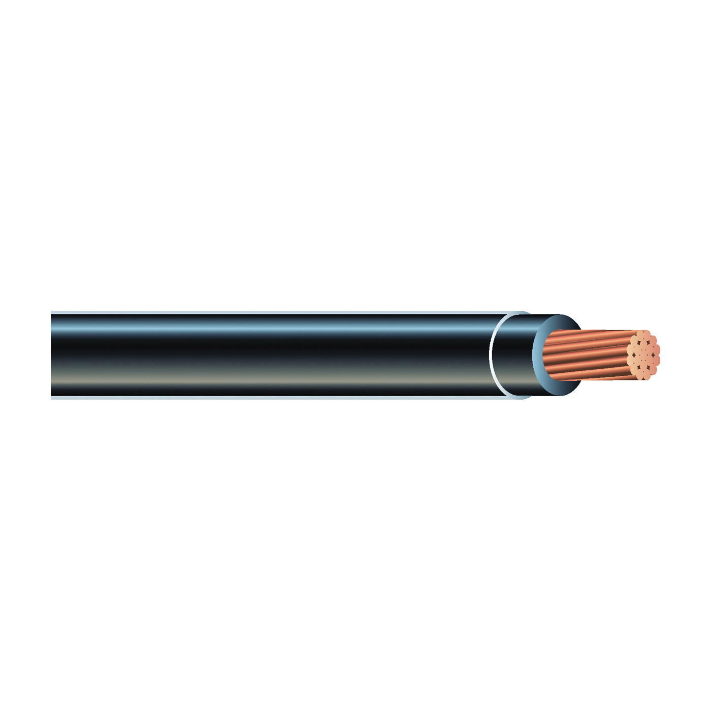 Southwire 22955951 Building Wire, Black Sheath, 14 AWG Wire, 50 ft L, Copper Conductor, PVC Insulation - 1