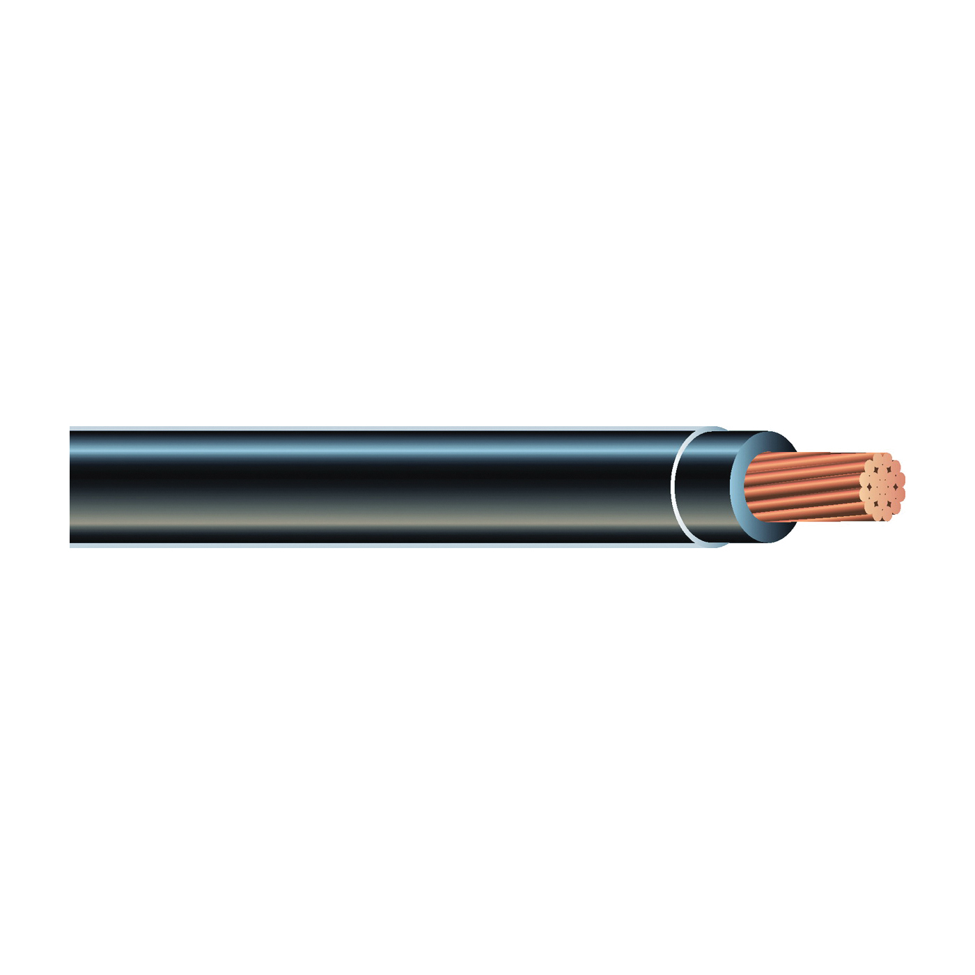 Southwire 22964151 Building Wire, Black Sheath, 12 AWG Wire, 50 ft L, Copper Conductor, PVC Insulation - 1