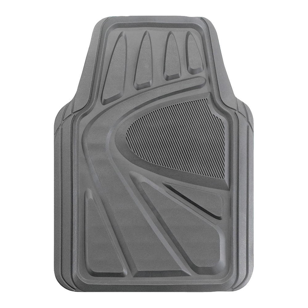 Auto Expressions 5704 Series R5704A-GREY Floor Mat, 14 in Rear x 27 in Front L, 10 x 19 W, Rubber, Gray - 1