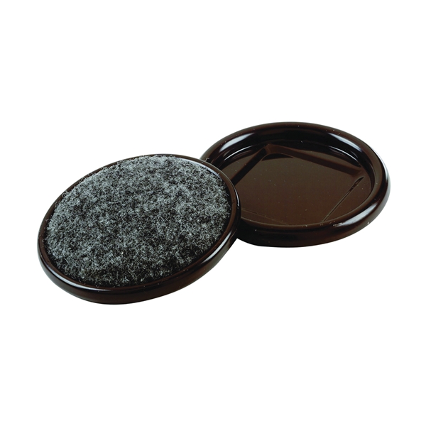 Shepherd Hardware 9091 Caster Cup, Round, 2 in Dimensions, Brown, 4/PK