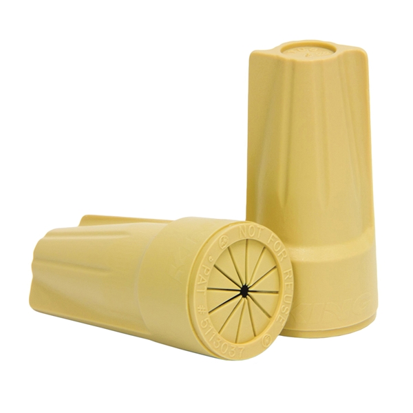 King Innovation Dryconn Series 20101 Wire Connector, Tan, 22 to 6 AWG Wire, Copper Contact, 4/CD - 2