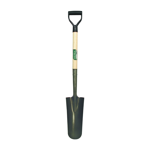 UnionTools 47107 Drain Spade Shovel, 5-1/4 in W Blade, Steel Blade, Hardwood Handle, D-Shaped Handle, 27 in L Handle - 2