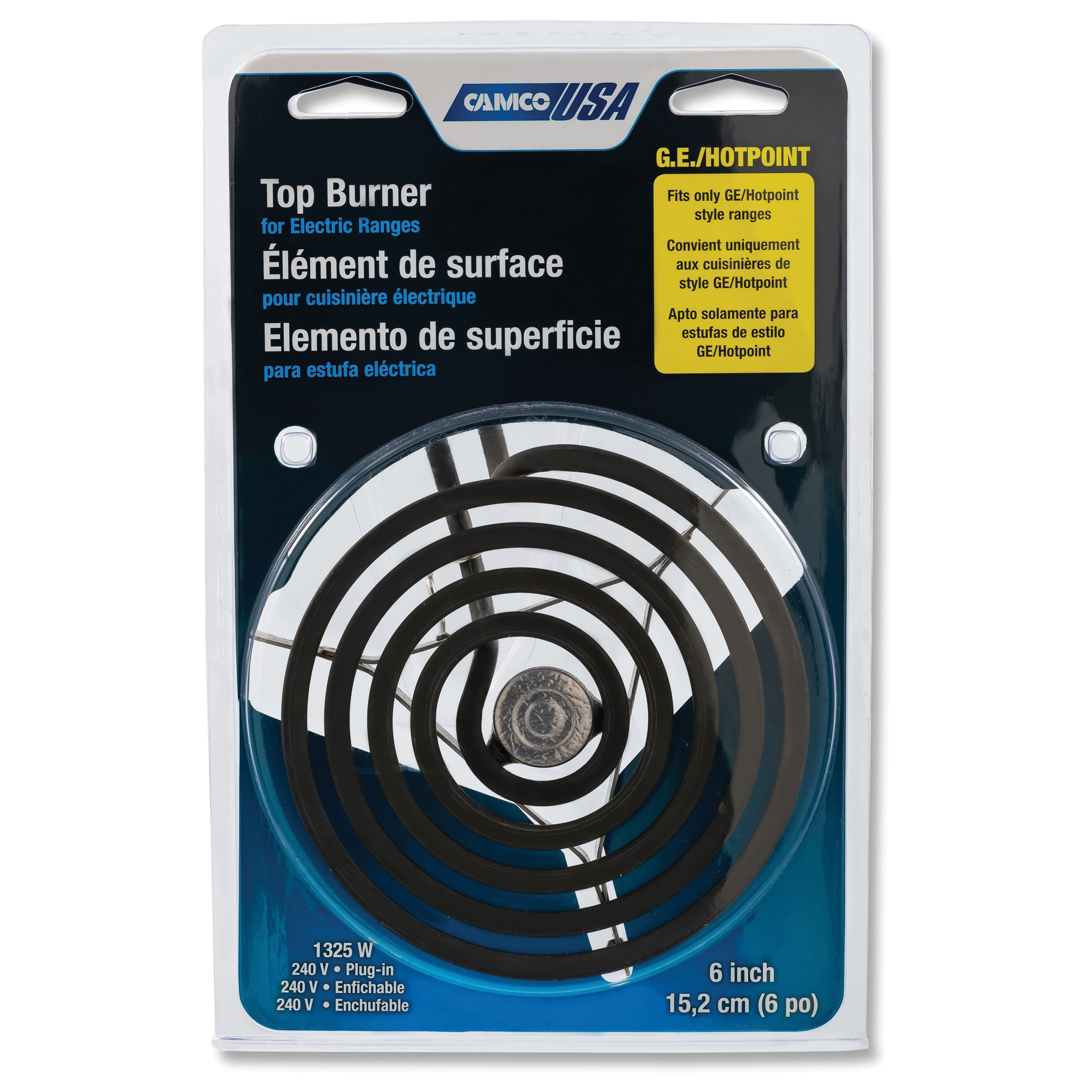 Camco USA 00103 Top Burner, 240 V, 1325 W, Plug - 2
