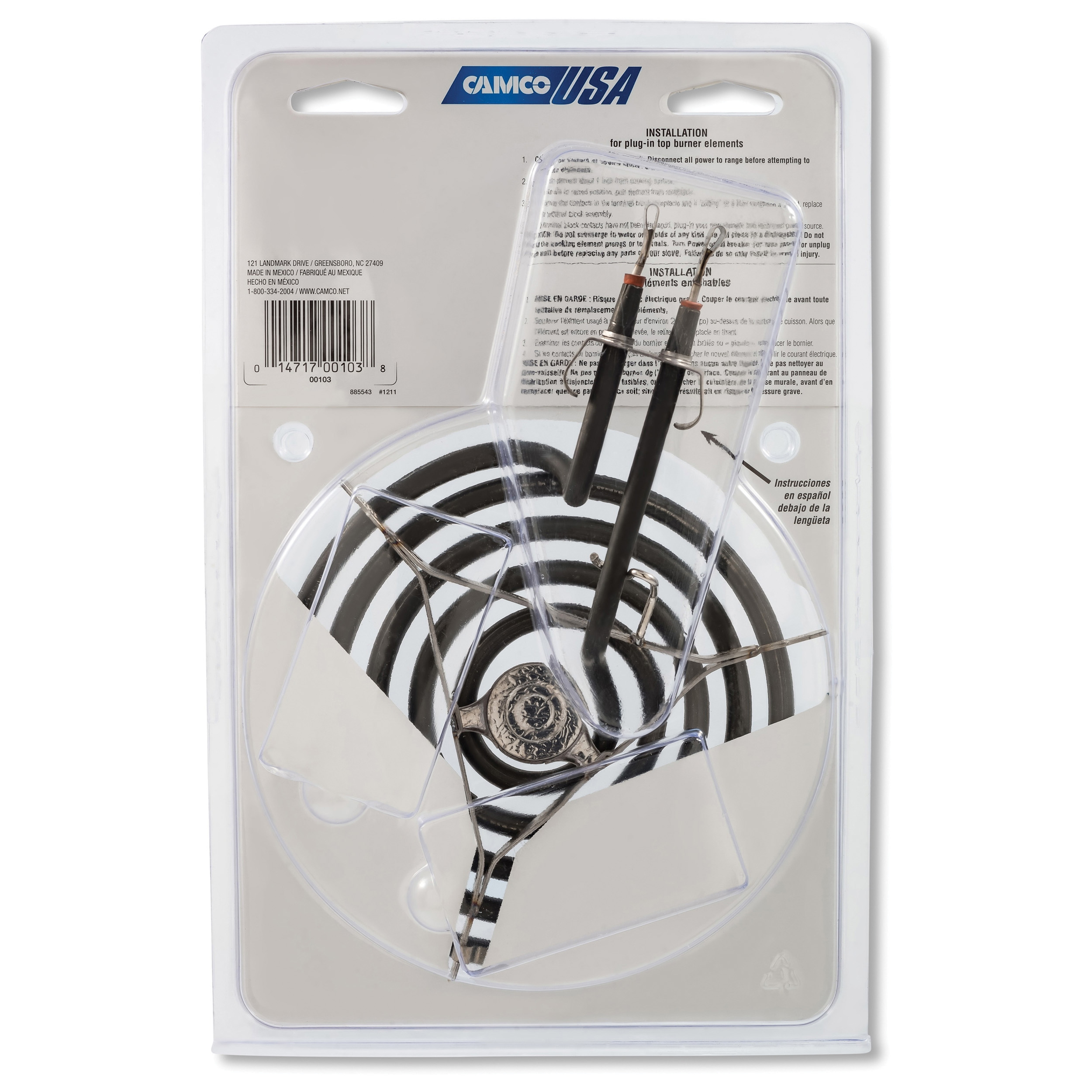 Camco USA 00103 Top Burner, 240 V, 1325 W, Plug - 3