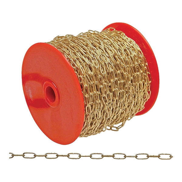 Campbell 0710717 Clock Chain, 7, 15 lb Working Load, Brass - 2