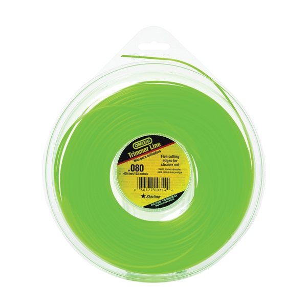 Oregon 619772/37585 Trimmer Line, 0.080 in Dia, 405 ft L, Co-Polymer - 2