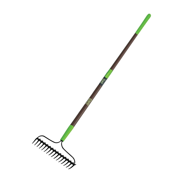 Ames 28252100 Bow Rake, 3-5/8 in L Head, 15-3/4 in W Head, 16-Tine, Steel Tine, Steel Head, 57-1/2 in L Handle - 4