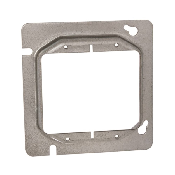 Orbit 52050 Switch Box Ring, 4-11/16 in L, 4-11/16 in W, Square, 2-Gang, Sheet Steel, 50/PK, Galvanized - 2