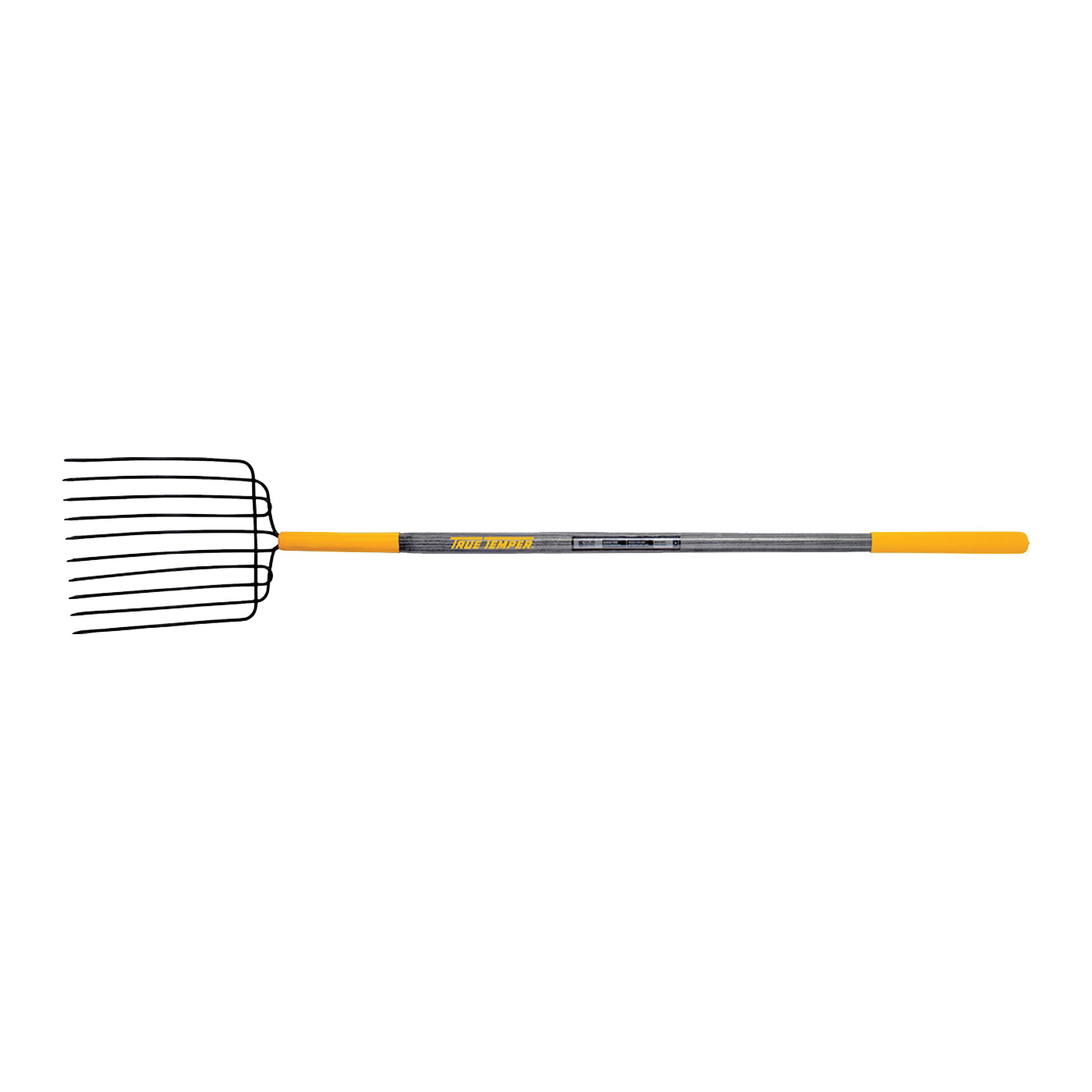 True Temper 2812400 Bedding Fork, Round Tine, Steel Tine, Hardwood Handle, Cushion End Grip Handle, 48 in L Handle - 1