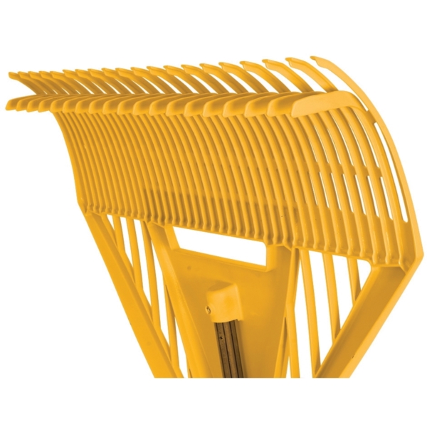True Temper 2704000 Leaf Rake, Poly Tine, 11 in L Tine, 26 in W Tine, 39-Tine, Steel Handle, 60 in L Handle - 3