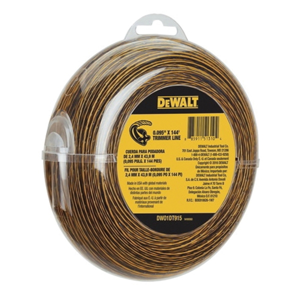 DEWALT DWO1DT915 Trimmer Line, 0.095 in Dia, 144 ft L - 2