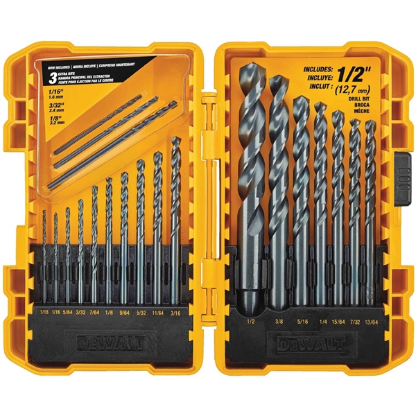 DEWALT DW1177 Drill Bit Set, 20-Piece, HSS, Black Oxide - 2