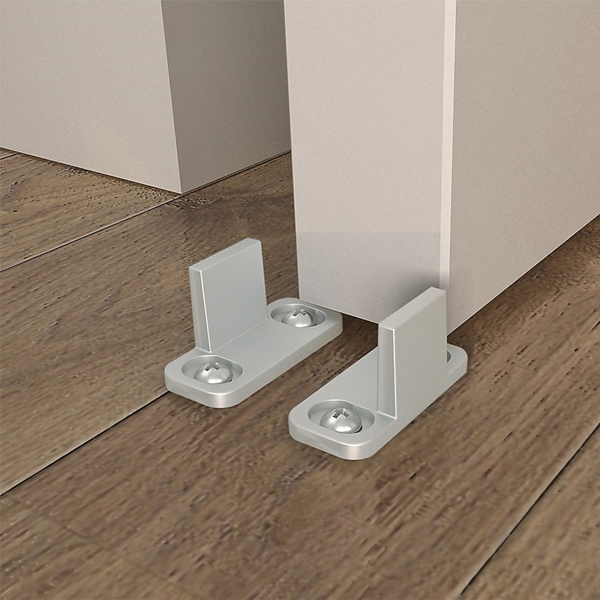 National Hardware N187-094 Double Guide, Aluminum, Gray, Floor Mounting - 2