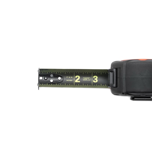 Crescent Lufkin L1205CB Tape Measure, 25 ft L Blade, 1-3/16 in W Blade, Steel Blade, Rubber Case - 2