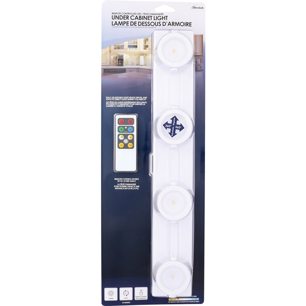 AmerTac LPL704 Series LPL704WRC Under Cabinet Track Light, 15-3/4 in L x 2-1/4 in W x 1-1/2 in H Dimensions, LED Lamp - 2