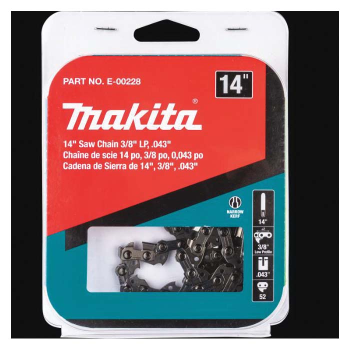 Makita E-00228 Chainsaw Chain, 90PX Chain, 0.043 in Gauge, 3/8 in TPI/Pitch, 52-Link - 2