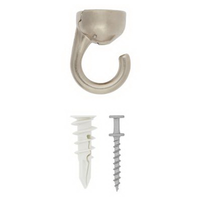 National Hardware N260-139 Elephant Hook, 30/100 lb Working Load, 11 mm, Zinc, Nickel - 2