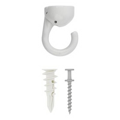 National Hardware N260-140 Elephant Hook, 30/100 lb Working Load, 11 mm, Zinc, White - 2
