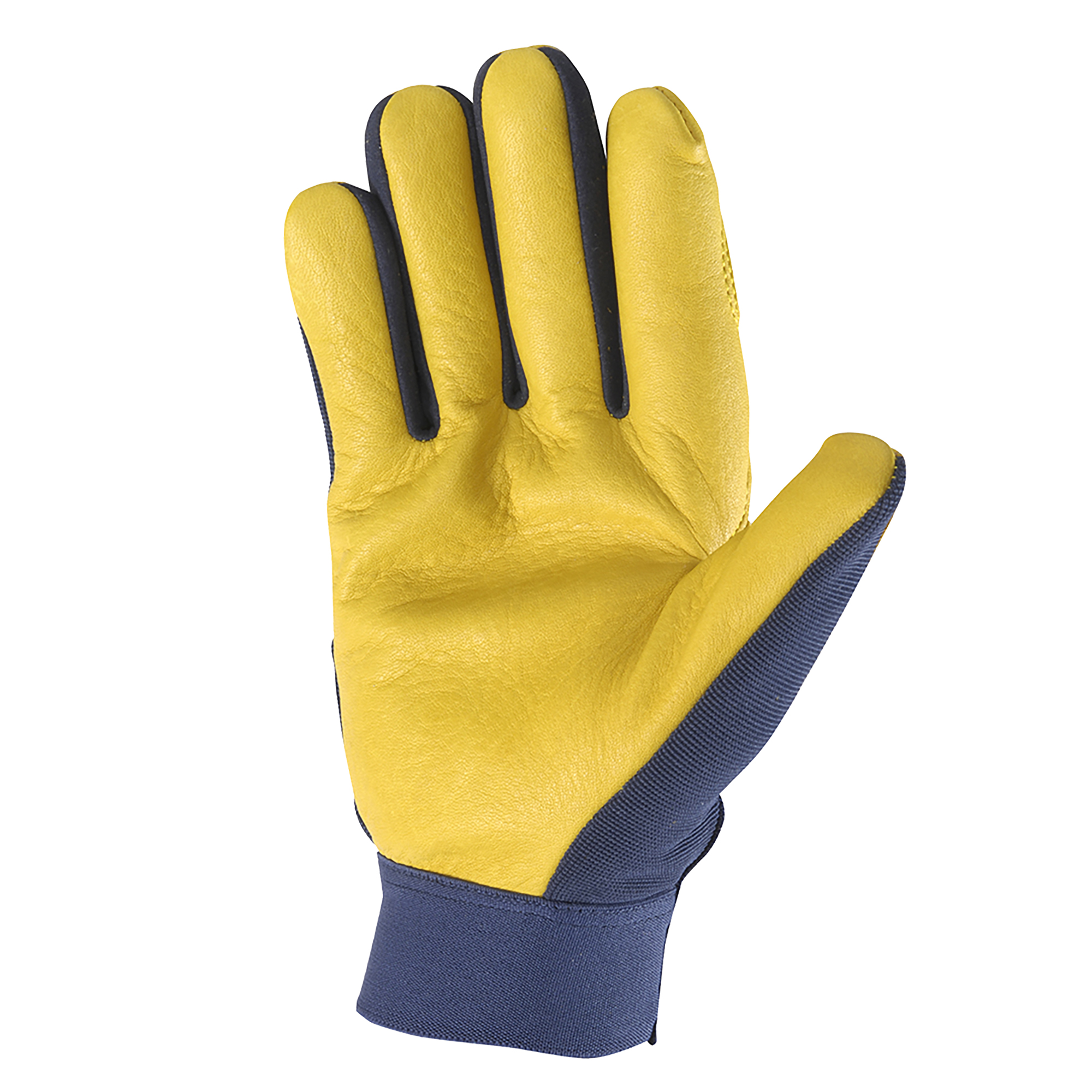 Wells Lamont 3207-L Work Gloves, Men's, L, Spandex Back, Blue/Gold/Yellow - 2