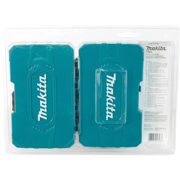 Makita T-01725 Drill/Drive Set, 70-Piece, Steel, Black Oxide - 3