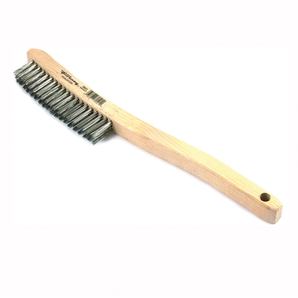 Forney 70521 Scratch Brush, Stainless Steel Bristle, 0.014 in L Trim, Wood Handle - 3