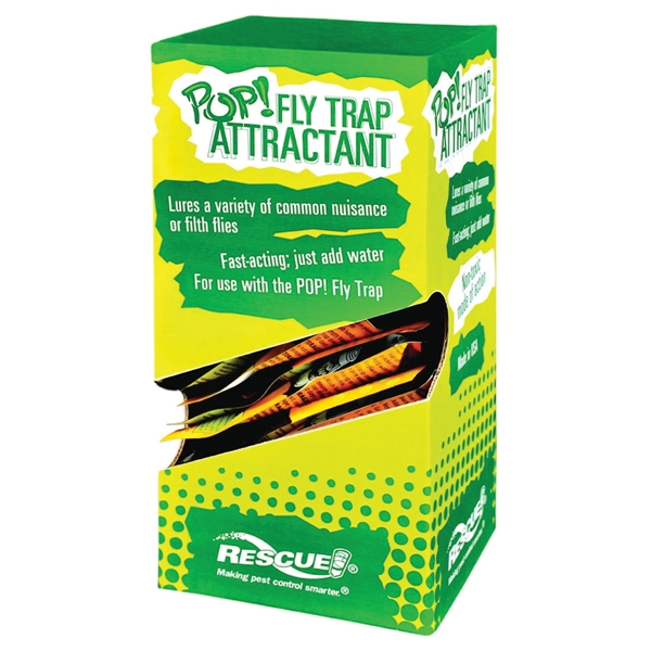 Rescue POP! PFTA-DB12 Fly Trap, Solid, Musty, 1.45 oz, Refill Pack - 3
