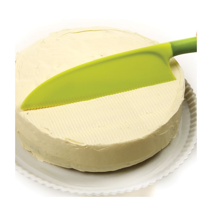 Norpro 572 Knife, Plastic Blade, Green Handle, Non-Stick Blade - 2