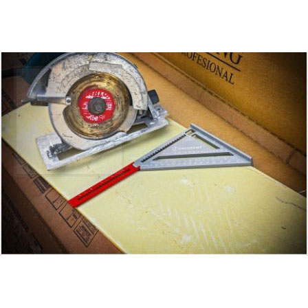 Crescent Lufkin EX6 Series LSSP6-7 2-in-1 Extendable Layout Tool, 1/8 in Graduation, Aluminum, 6-1/2 in L, 7-1/4 in W - 2