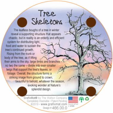 GrafixMat Garden & Floral Series 466.00.0 Coaster, Five Trees, Cork, 4-1/4 in Dia, 5/16 in H - 2
