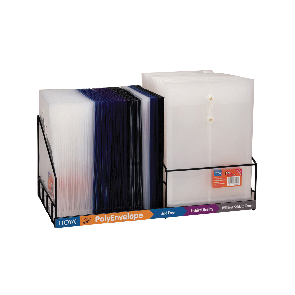 Itoya PolyEnvelope Series PE-10-BL Envelope, Blue, 1-1/4 in Thick - 3