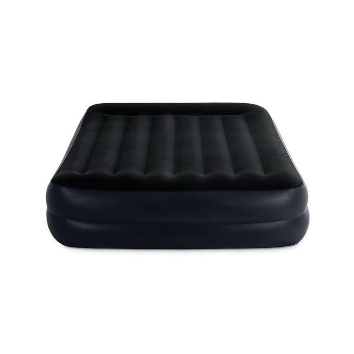Intex Dura-Beam Series 64123EP Air Mattress, 80 in L, 60 in W, Queen, Fiber, Gray - 2