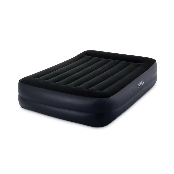Intex Dura-Beam Series 64123EP Air Mattress, 80 in L, 60 in W, Queen, Fiber, Gray - 4