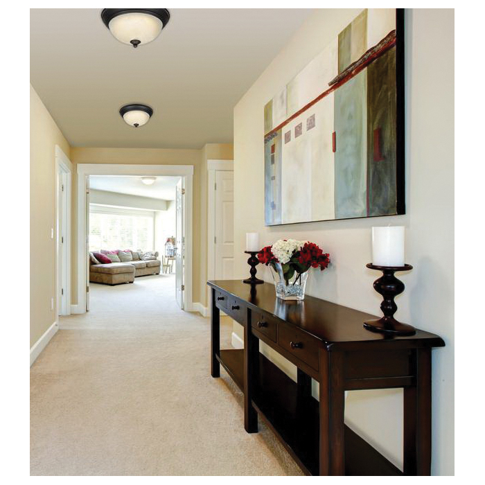 Westinghouse 6400600 Flush Mount Ceiling Fixture, 120 V, Integrated LED Lamp, 930 Lumens Lumens, 3000 K Color Temp - 3