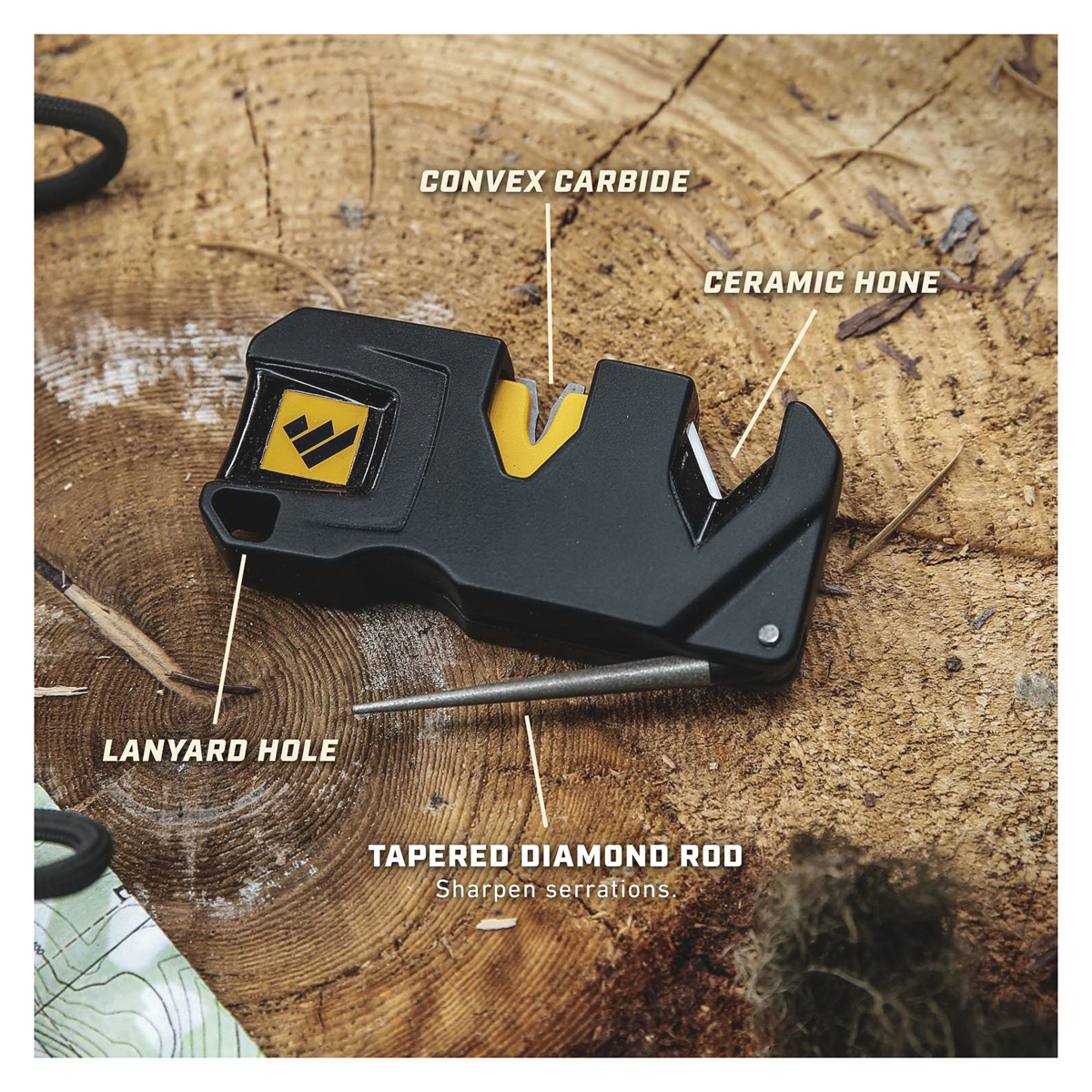Work Sharp WSEDCPVP Knife Sharpener, 600 Grit, Fine, Ceramic/Coarse Diamond/Convex Carbide Abrasive - 2